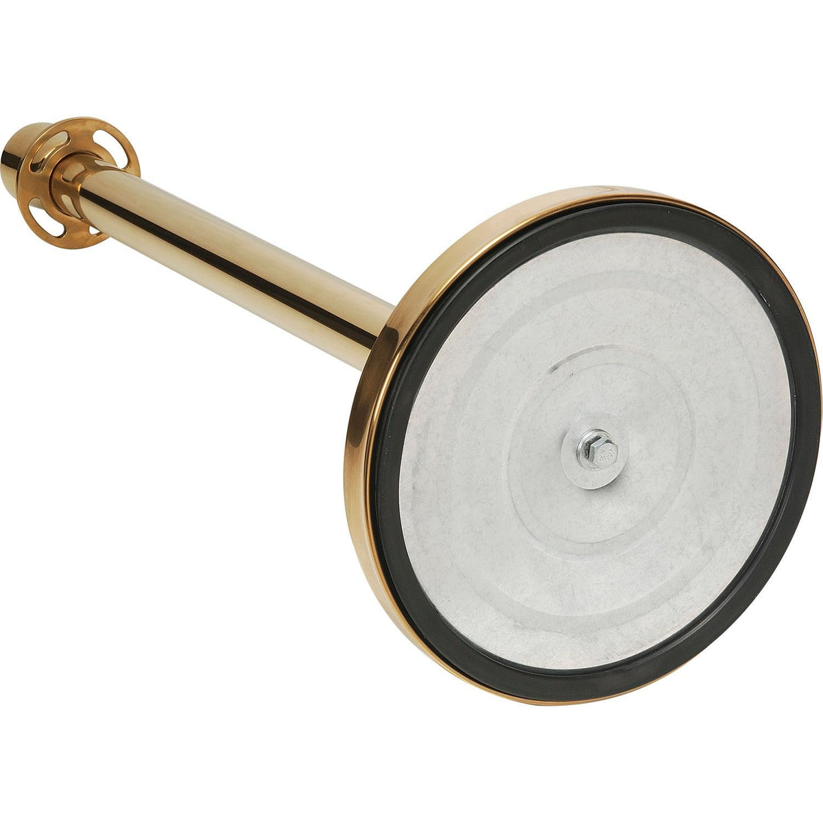 Portable Gold Finished 34" H Post with Base by Global Industrial – 31"L x 19"W x 34"H, Stainless Steel, Gold, Model EK7100LG-G