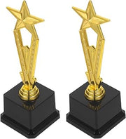 2pcs Golden Star Trophy Award ABS, for Students