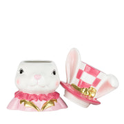 Dapper Rabbit Canister (Lapin en Rose) by 10 Strawberry Street – 52 Ounces, 52.0 fluid_ounces, Dolomite, Lapin en Rose, Model DAPPER-2915