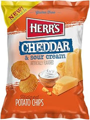 Potato Chips (Herr's - Cheddar and Sour Cream Potato Chips, 2.75 Oz pack of 12)