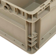 Straight Wall Container Solid by Global Industrial – 12"L x 15"W x 9"H, 50.0 pounds, Polyethylene (PE), Gray, Model NRSO1215-09 Gray