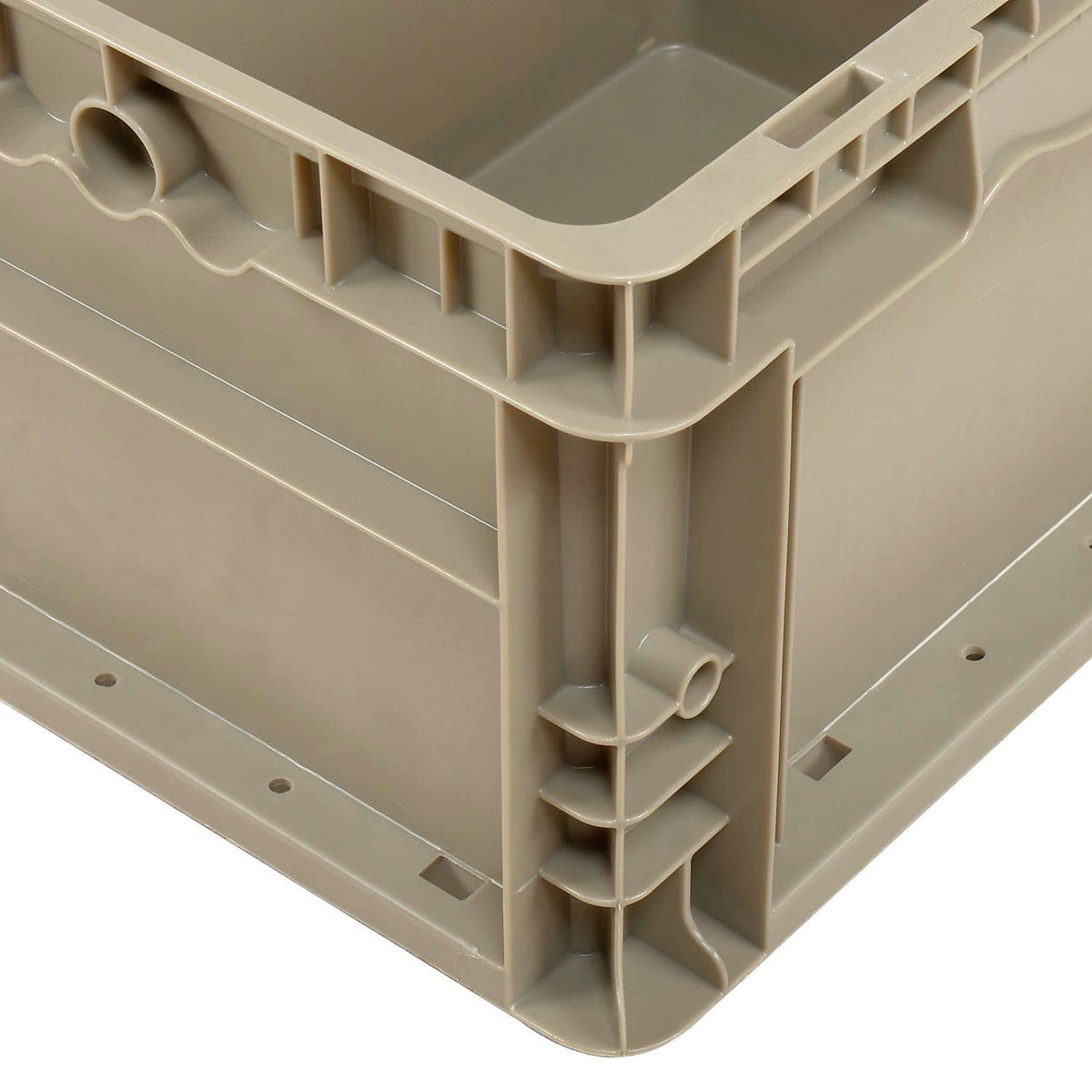 Straight Wall Container Solid by Global Industrial – 12"L x 15"W x 9"H, 50.0 pounds, Polyethylene (PE), Gray, Model NRSO1215-09 Gray
