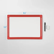 Schoolmate Small Dry Erase Lap Whiteboard by MasterVision – 16" x 12", Red, Model MB8139206