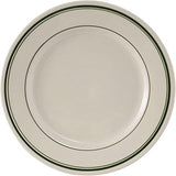 Tuxton China TGB-022 Plate, 8-3/8" Diameter, Round, Wide Rim, Rolled Edge, Microwave and Dishwasher Safe, Oven Proof, Fully Vitrified, Ceramic, Green Bay, Pack of 36