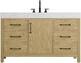 Elegant Kitchen and Bath 54" Single Bathroom Vanity in Honey Brown