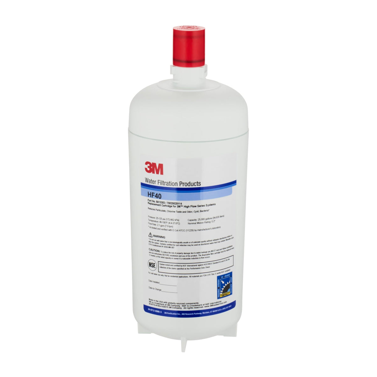 High Flow Series Filter Cartridge HF by 3M – 1 Count (Pack of 1), Carbon Fiber, White, Model 5613303