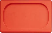 PADERNO World Cuisine 20 7/8 inches by 12 3/4 inches Red Polypropylene Hotel Food Pan Lid - 1/1
