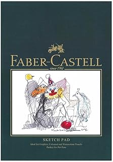 Faber-Castell Art & Graphic Sketch Pad, A5, Acid Free Gummed Paper Pad, 160 GSM, 40 Sheets for Graphite, Pencil, Coloured and Watercolour Pencils, Charcoal, Pitt Pens, Arts, Craft, Home and School
