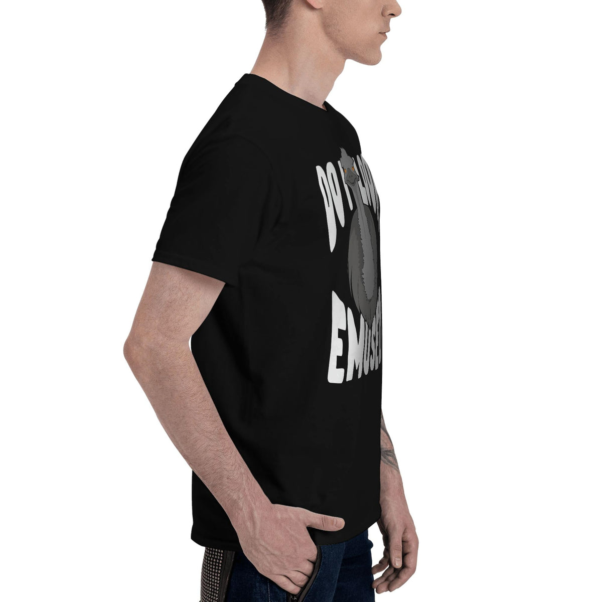 Men's T-Shirt by Lujngisp – Medium, Cotton, Black