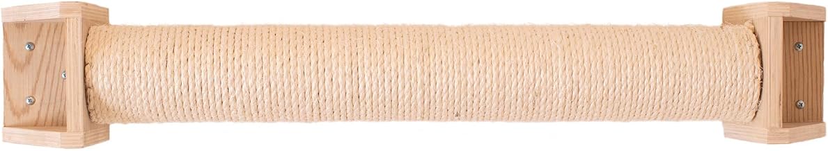 Cat Wall Climber Series: Scratching Post by Armarkat – Medium, solid Poplar layered wood, Natural Beige, Model W1907D