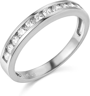 14k Yellow OR White Gold Channel Set Wedding Band
