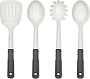 OXO Good Grips 4‑Piece Nylon Utensil Set, Oat, Cooking Utensil Set Designed to Protect Non-Stick Cookware
