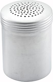 Winco 10 oz Aluminum Dredge Handle-free | Great for Flour, Sugar, Spices and Baking Prep