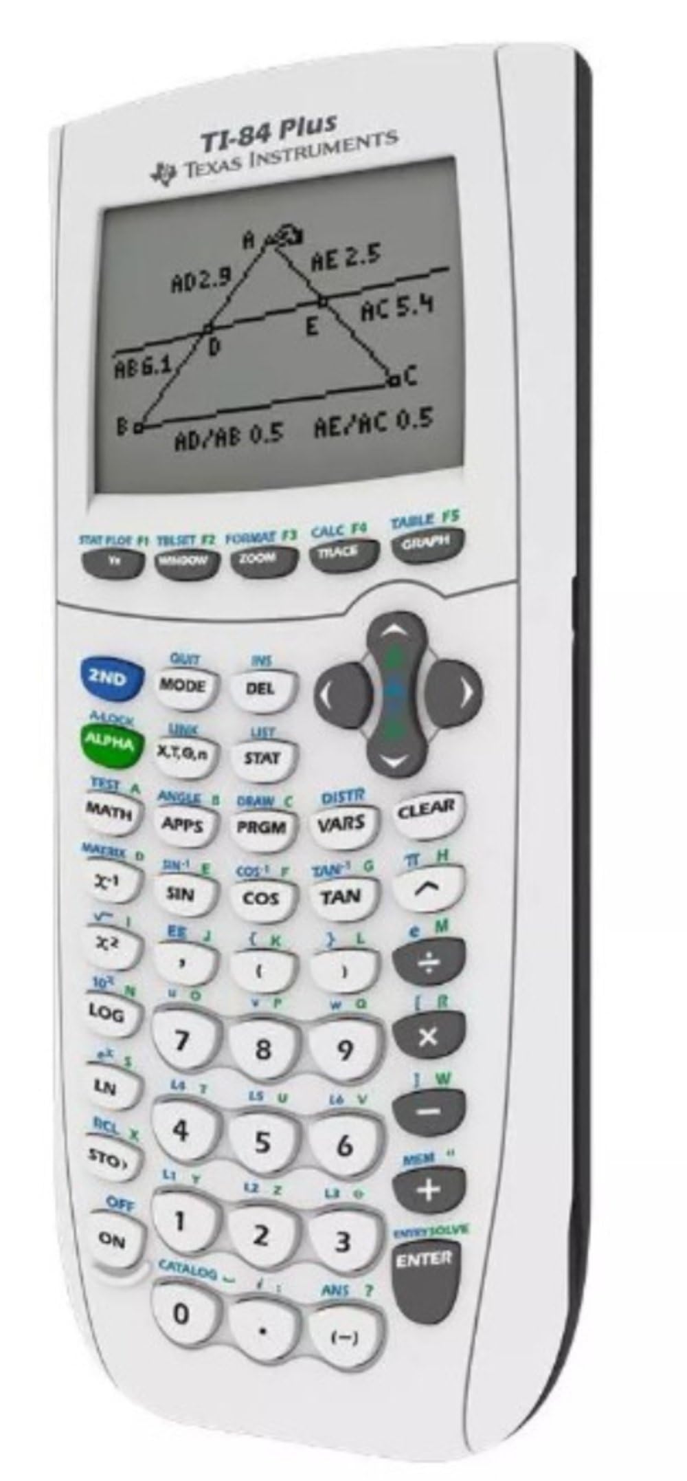 Ti-84 Plus Graphing Calculator by Texas Instruments – Plastic, White, Model 84PLWHITE