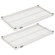 Soft Silver Wire Shelf Pack - 36" L x 18" D x 1" H by HUBERT – Alloy Steel, Silver, Pack of 2, Model A1836-TA
