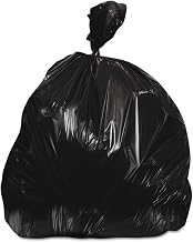 Heritage High-Density Waste Can Liners, 60 Gal, 17 Microns, 38" X 60", Black, 200/carton
