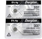 Energizer 337 SR416SW Button Cell Silver Oxide Watch Battery Pack of 2 Batteries