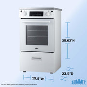 Summit 20" Induction Range by Summit Appliance – 20 Inch, 2.09 cubic_feet, White, Model REN20SS4