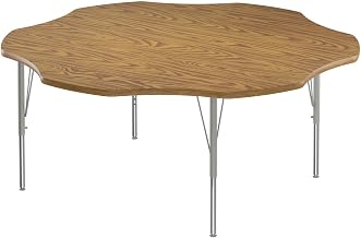 Correll Activity Tables with Medium Oak and Silver Mist Finish A60-FLR-06-14-06