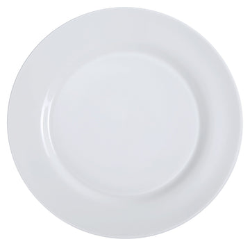 Dinner Plate by Yanco – Medium, Porcelain, Bone White, Pack of 24, Model PS-9