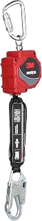 3M Protecta Self-Retracting Lifeline with Carabiner 3100513, Web, Steel Snap Hook, 11ft.