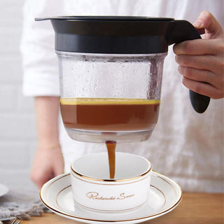 HSZJsto Fat Separator, 4-Cup Bottom Release, Clear Plastic