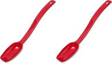 Carlisle FoodService Products Plastic Solid Spoon, 9 Inches, Red (Pack of 2)