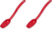 Carlisle FoodService Products Plastic Solid Spoon, 9 Inches, Red (Pack of 2)