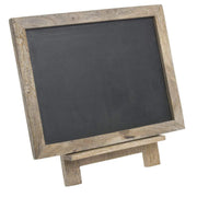 Chalkboard Sign with Easel Natural Mango Wood - 12" L x 6" W x 11 3/4" H by HUBERT – Wood, Brown, Model 79404