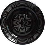 Tuxton China CBA-074 Plate, 7-1/2" Diameter, Round, Wide Rim, Microwave and Dishwasher Safe, Oven Proof, Fully Vitrified, Ceramic, Concentrix, Black, Pack of 24