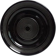 Tuxton China CBA-074 Plate, 7-1/2" Diameter, Round, Wide Rim, Microwave and Dishwasher Safe, Oven Proof, Fully Vitrified, Ceramic, Concentrix, Black, Pack of 24