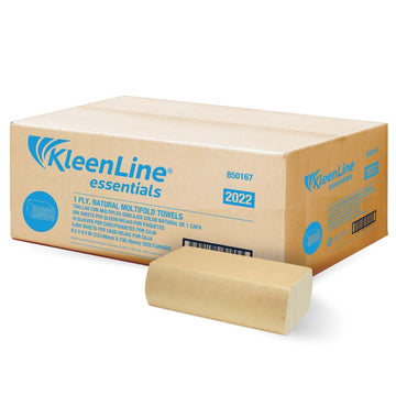 KleenLine Essentials 2022 Multi-Fold Towel – Brown, 16 Sleeves of 250 | 4,000/Case