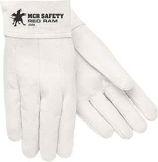 MCR Safety 4907 Leather Gloves, Small, White, 1-Pair, X - Small, X-Small