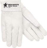 MCR Safety 4909 Leather Welding Work Gloves, White, Medium, 1-Pair