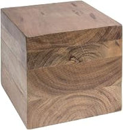 HUBERT Reclaimed Wood Square Block Riser-7" L x 7" W x 7" H