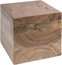 HUBERT Reclaimed Wood Square Block Riser-7" L x 7" W x 7" H