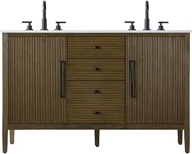 Elegant Kitchen and Bath 54" Double Bathroom Vanity in Hazel Oak