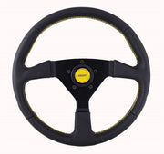 Steering Wheel 13.75in Wrapped w/Yellow by Grant – Model GRT627