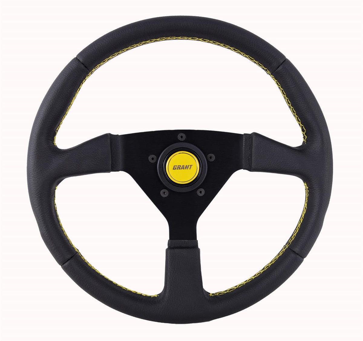 Steering Wheel 13.75in Wrapped w/Yellow by Grant – Model GRT627