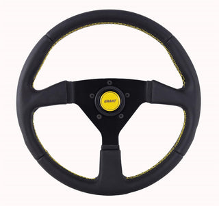 Steering Wheel 13.75in Wrapped w/Yellow by Grant – Model GRT627