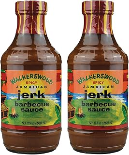 WALKERSWOOD Jerk Barbecue Sauce Spicy 17oz (2 Bottles)