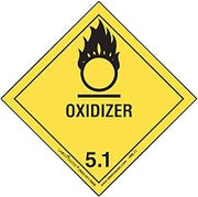 Labelmaster HMSL110 Oxidizer Worded Label, PVC-Free Film, Hazmat, 4" x 4" (Pack of 500)
