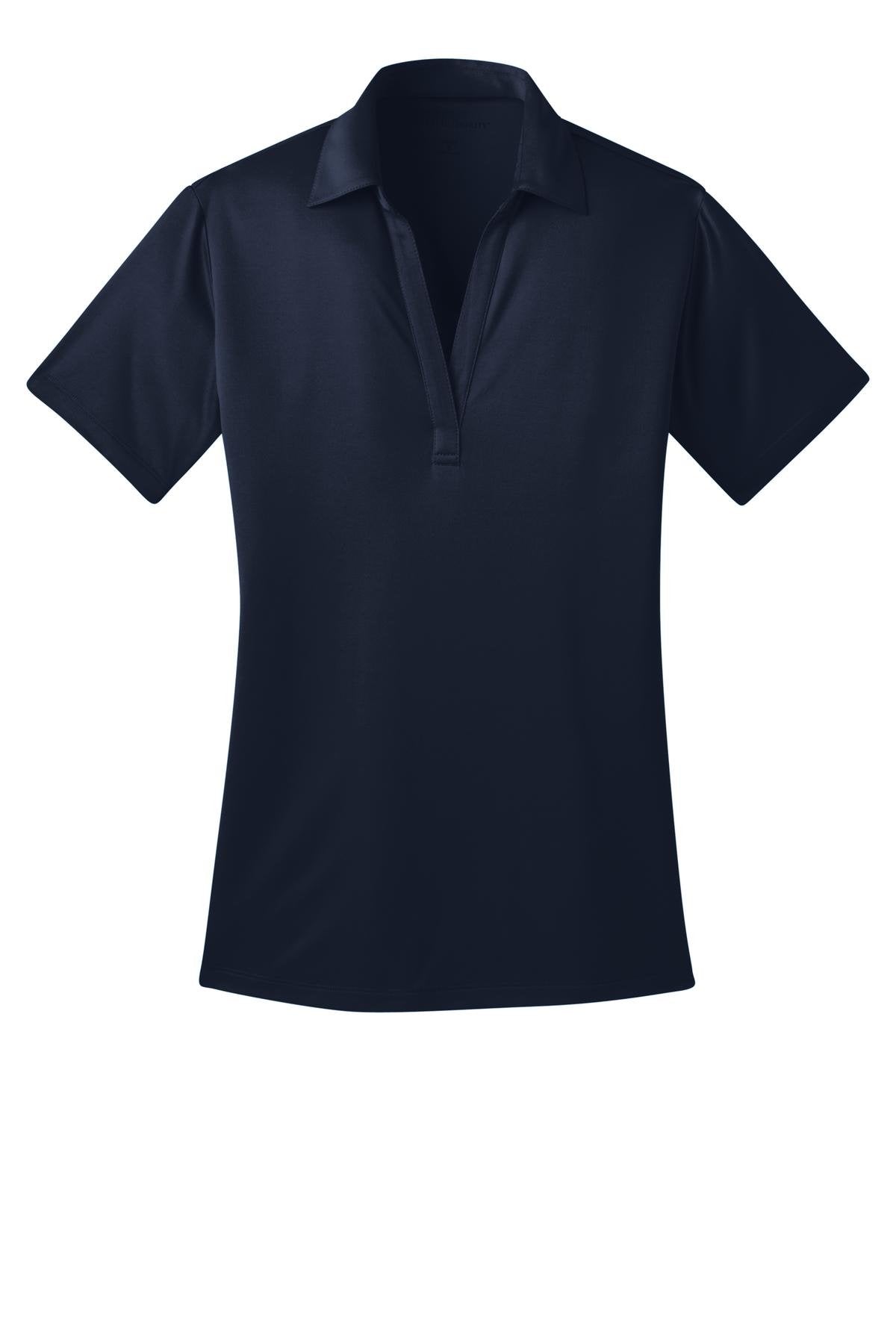 Women's Silk Touch Performance Polo Navy by Port Authority – Medium, Polyester,Silk, Navy, Model L540