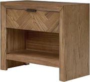 Kingston Herringbone Accent Table - Hazelnut Brown - 30"W