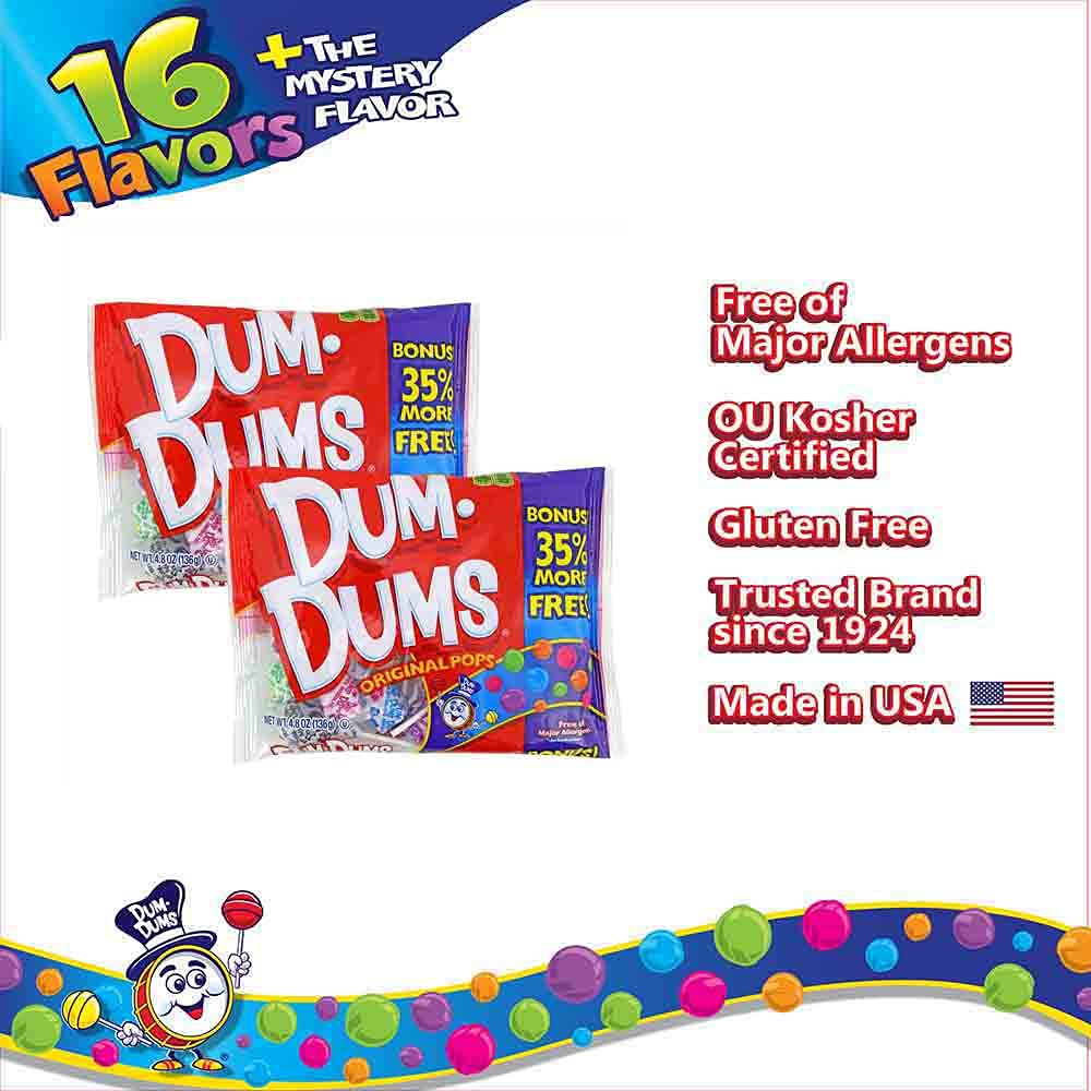 Original Pops - Value Pack (Pack of 2) by Dum Dums – 40 Count (Pack of 2), Multicolor, Pack of 2