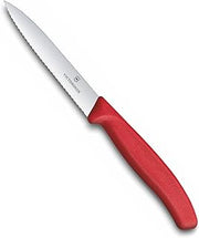 Victorinox Swiss Classic Paring 4" Serrated Spear Point Blade, Red