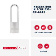 ABUS 86TIIB/45HB80 / Multicolor / Contemporary Keyed Padlocks
