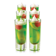 Just Dessert Glass 16 Piece Mini Parfait Set by Libbey – 1-1/2" diameter x 4-1/4" H, Glass, Stainless Steel, Pack of 16, Model 576462-56178