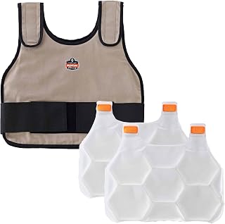 Cooling Vest with 2 Ice Packs, Instant Cooling Relief, Flexible Design, Ergodyne Chill Its 6230