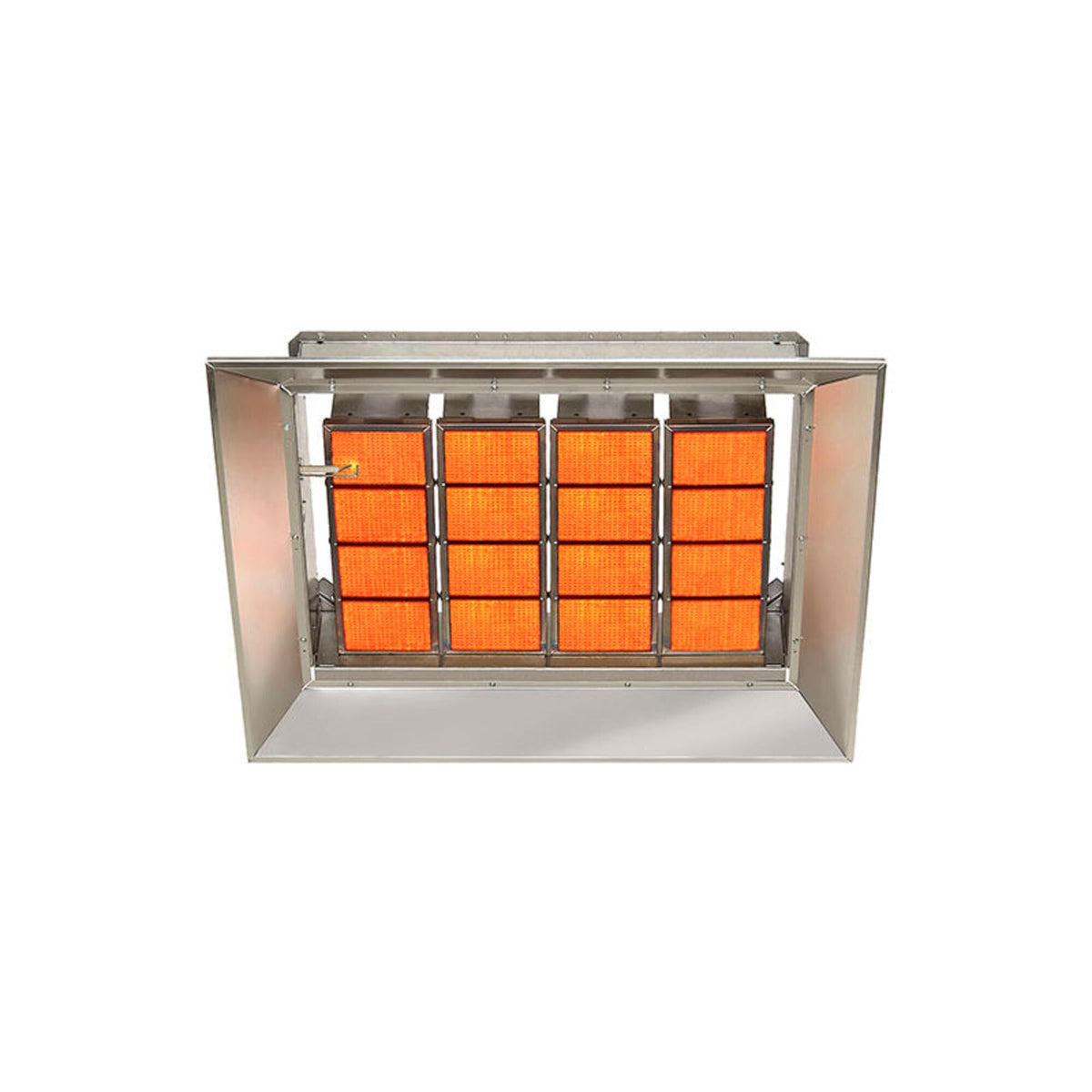 SunStar Natural Gas Heater Infrared Ceramic by GUM – 33.38"L x 26.5"W x 7.75"H, Aluminized Steel / Aluminum Reflectors, Model SG14-N